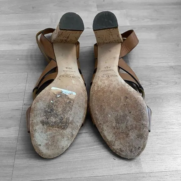 Jimmy Choo Brown Strappy Sandals Size 9.5