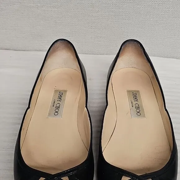 JIMMY CHOO POINTED TOE FLATS BFPM-02-216