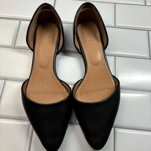 J.Jill D’Orsay Leather Pointed Toe Slip On Flats