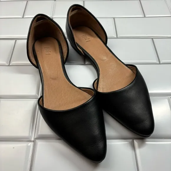 J.Jill D’Orsay Leather Pointed Toe Slip On Flats