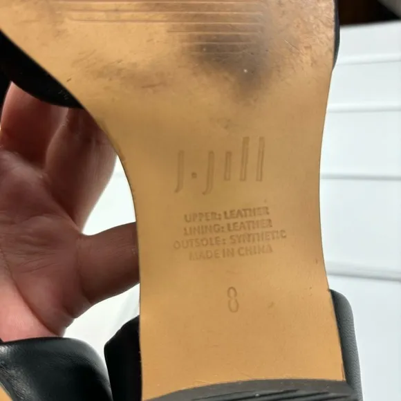 J.Jill D’Orsay Leather Pointed Toe Slip On Flats
