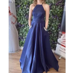JJ's House Special Occasion Long Full Halter Top Dress Bust 32 Waist 30