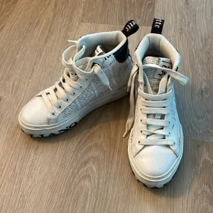 [John Galliano] White printed High-Top Sneakers
