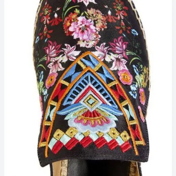 Johnny‎ Was Joshua Floral Platform Espadrilles Size 8 1/2 NEW