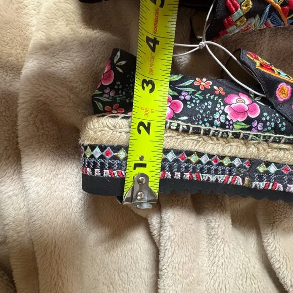 Johnny‎ Was Joshua Floral Platform Espadrilles Size 8 1/2 NEW