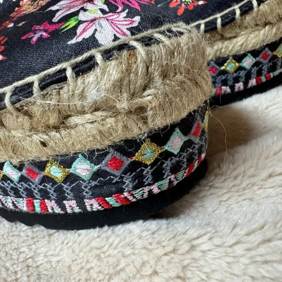 Johnny‎ Was Joshua Floral Platform Espadrilles Size 8 1/2 NEW