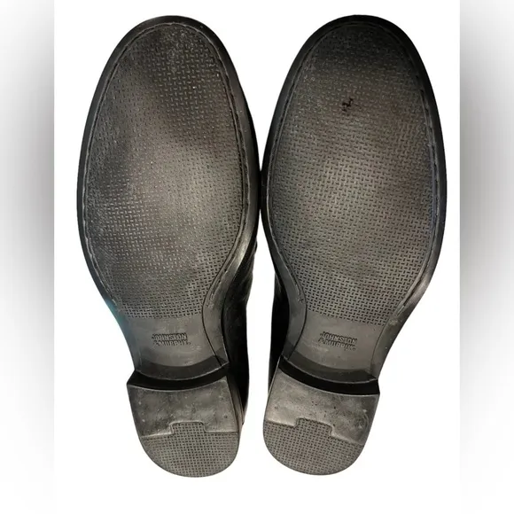 Johnson &amp; Murphy Creswell Venetian Black Sheepskin Leather Loafers