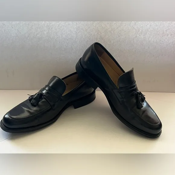 Johnston &amp; Murphy Men's Hayes Tassel Dress Loafers Size 10.5W Black