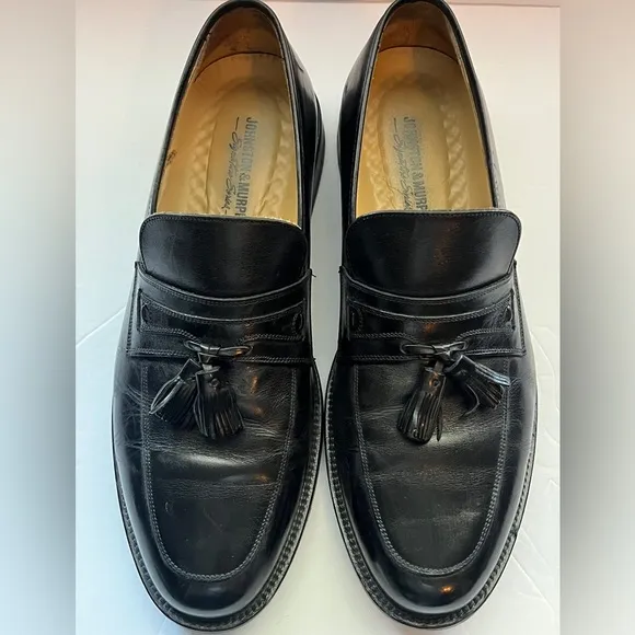 Johnston &amp; Murphy Men's Hayes Tassel Dress Loafers Size 10.5W Black