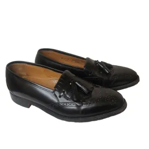 Johnston &amp; Murphy Men's Loafers Tassel Wing Tip Black Leather Size 10 Optima