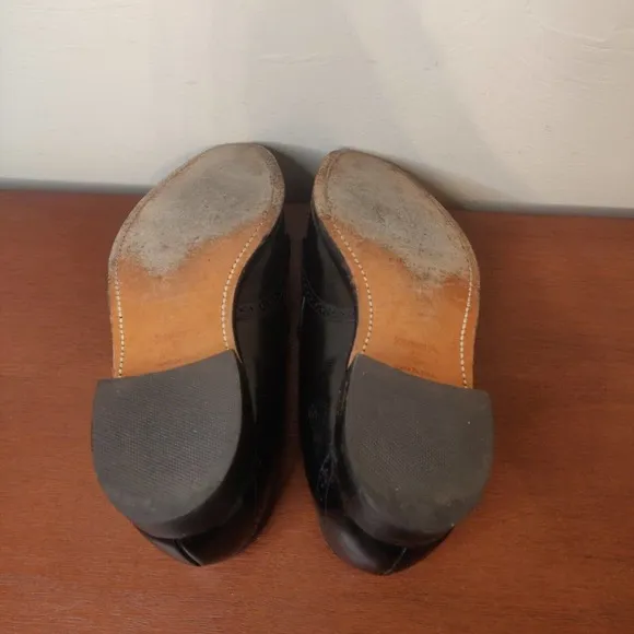 Johnston &amp; Murphy Men's Loafers Tassel Wing Tip Black Leather Size 10 Optima