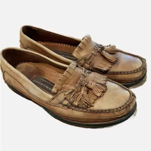 Johnston &amp; Murphy Tassel Loafers Brown Leather Men's Size 10M