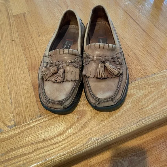 Johnston &amp; Murphy Tassel Loafers Brown Leather Men's Size 10M