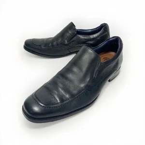 Johnston Murphy Mens Size 9.5M Black Leather Loafers Slip On Dress Shoes