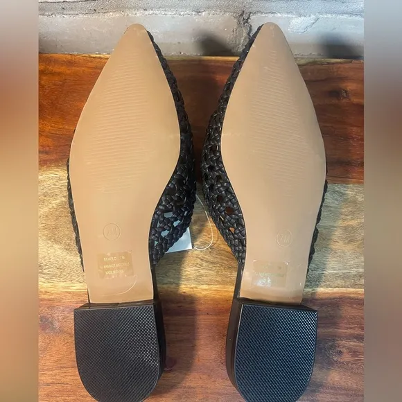 Joie, Behold Pointed Toe Woven Mules/Slides/Flats,  Black Sz 7 &amp; 7.5, NWT