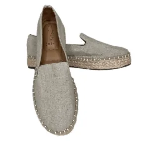 Joie Cara Linen Platform Espadrilles bohemian metallic shimmer boho slip on shoe