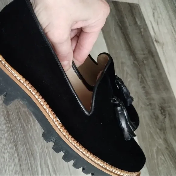 Jon Josef Black Tassel Loafers 7