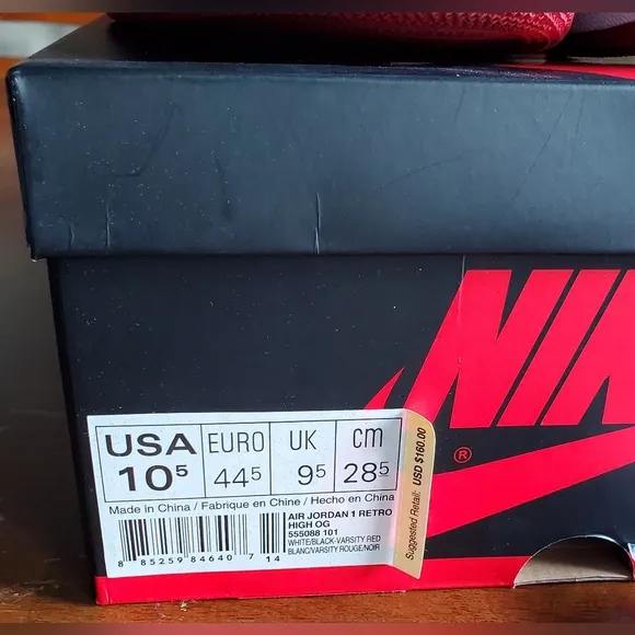 Jordan 1 Chicago Size 10.5