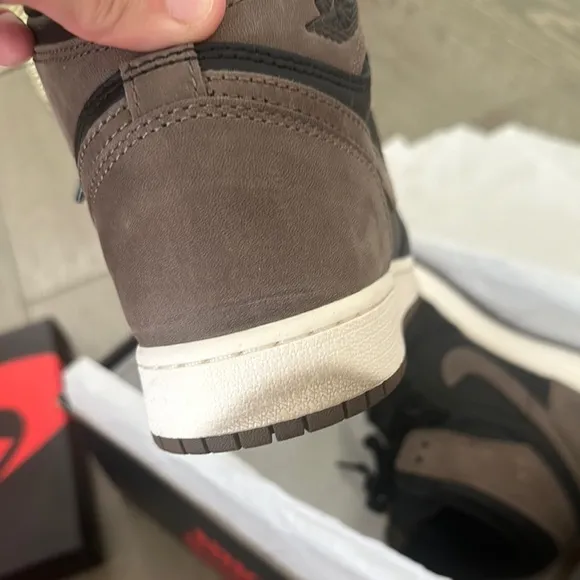 Jordan Black and Brown High-Top Sneakers