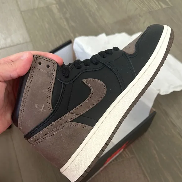Jordan Black and Brown High-Top Sneakers