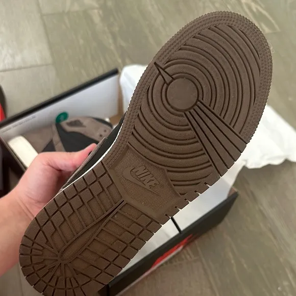 Jordan Black and Brown High-Top Sneakers