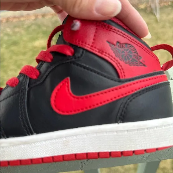 Jordan Black and Red High-Top Sneakers