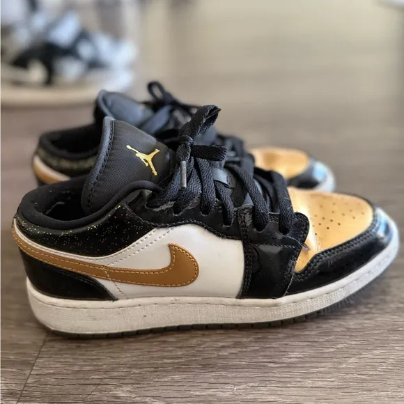 Jordan Black and Tan High-Top Sneakers