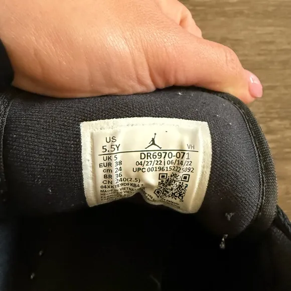 Jordan Black and Tan High-Top Sneakers