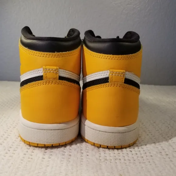 Jordan Black and Yellow High-Top Sneakers