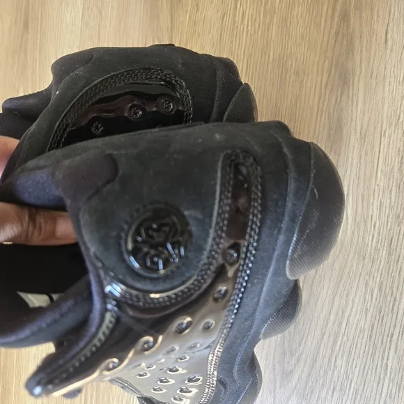 Jordan Black Sneakers with Chunky Midsole and Modern Aesthetic