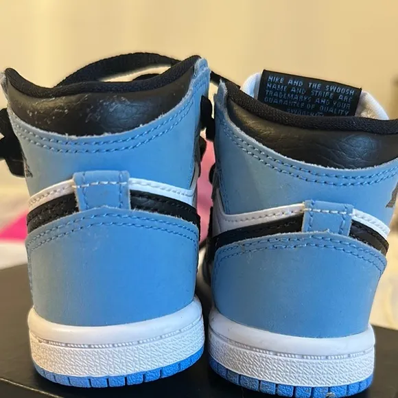 Jordan Blue and White High-Top Sneakers