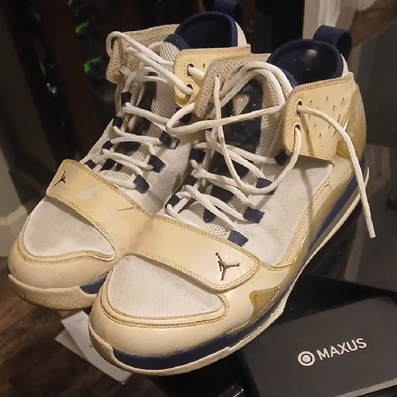Jordan High-Top White and Tan Sneakers