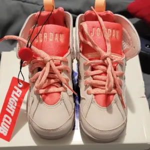 Jordan Orange and Cream Sneakers with Sporty Design