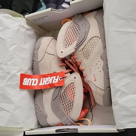 Jordan Orange and Cream Sneakers with Sporty Design