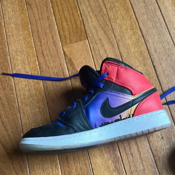 Jordan Red Purple High Top Sneakers