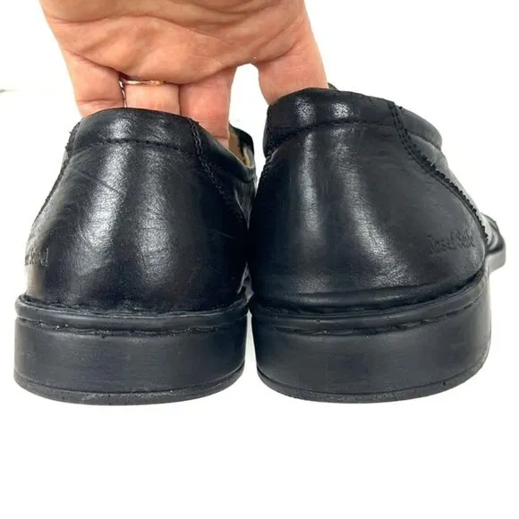 Josef Seibel Douglas Loafers Slip On Men Sz 13 EU 46 Black Leather Dress Shoes