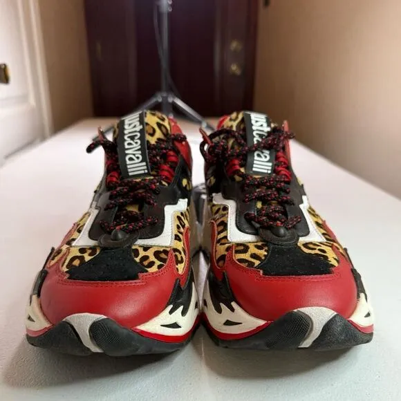 Just Cavalli &quot;P1thon&quot; sneakers platform chunky Dad shoes Men Sz 10