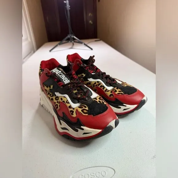 Just Cavalli &quot;P1thon&quot; sneakers platform chunky Dad shoes Men Sz 10