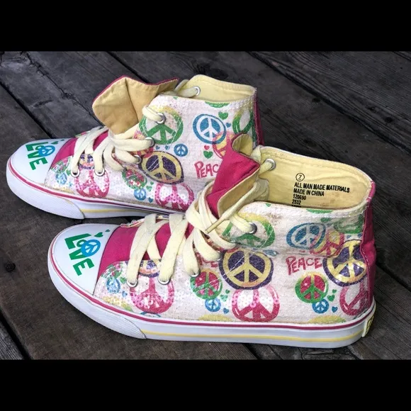 Justice Converse high top sneakers