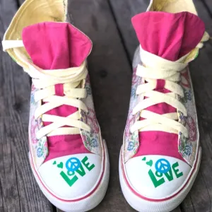 Justice Converse high top sneakers
