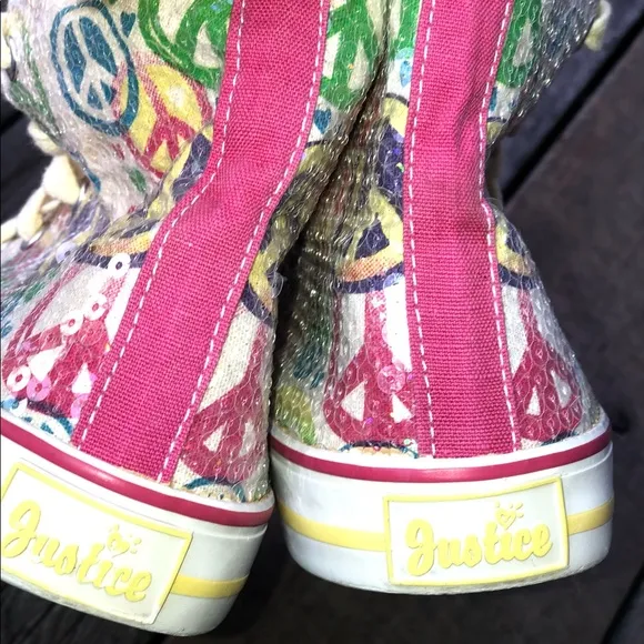 Justice Converse high top sneakers