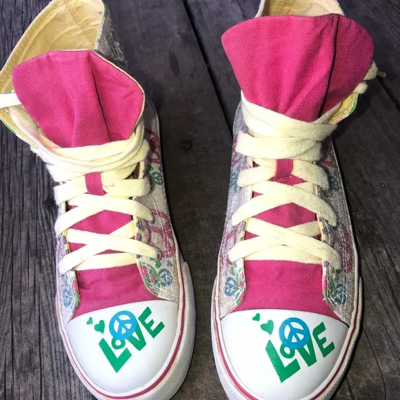 Justice Converse high top sneakers