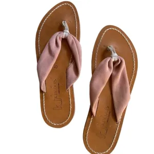 k. jacques st. tropez neutral colored flat saba sandals size 40