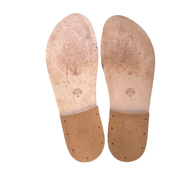 k. jacques st. tropez neutral colored flat saba sandals size 40
