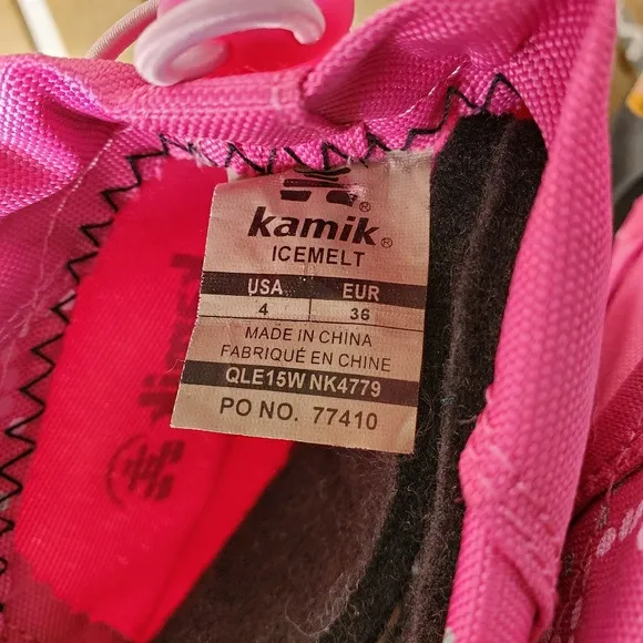 Kamik Girls Pink Insulated Snow Boots