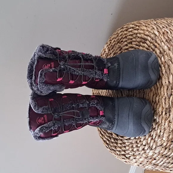 Kamik Girls Star 3 Winter/Snow‎ Tall Boots Waterproof/Insulated Faux Fur Sz.5