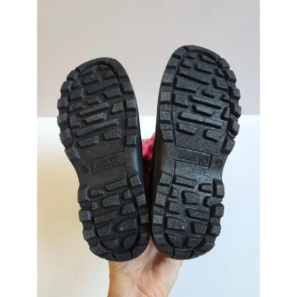 KAMIK Snowfox Snow Boots Kids Youth Girls 2 Pink Black NEW