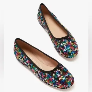 Kate Spade Honey Rainbow Sequin Ballet Flats Size 8.5