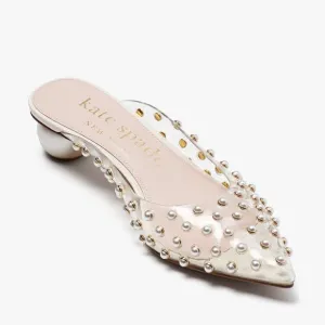 Kate Spade Honor Slip On Embellished Flats in Ivory Size 6.5 New w/Dust Bag $298