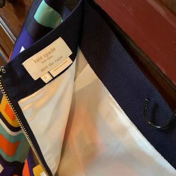 Kate Spade Mod Pattern Silk Skirt, Sz 6